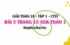 Giải bài 5 trang 15 Toán 10 tập 1 SGK Chân trời sáng tạo
